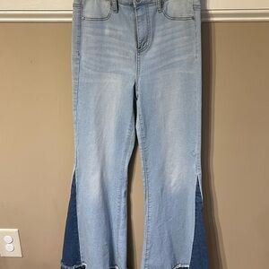 Altar'd State Blue Flare Wide Leg Jeans
